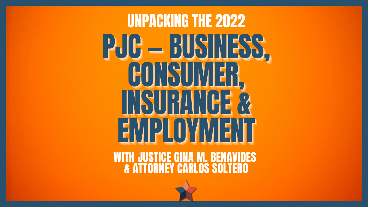 Unpacking the 2022 Texas Pattern Jury Charges — Business [Video]